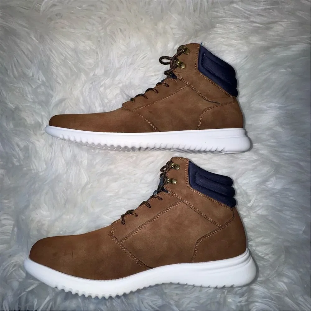 Unlisted by Kenneth Cole Men's Nio Boots‎ Brown/Navy Size 9 Lace Up Chukka